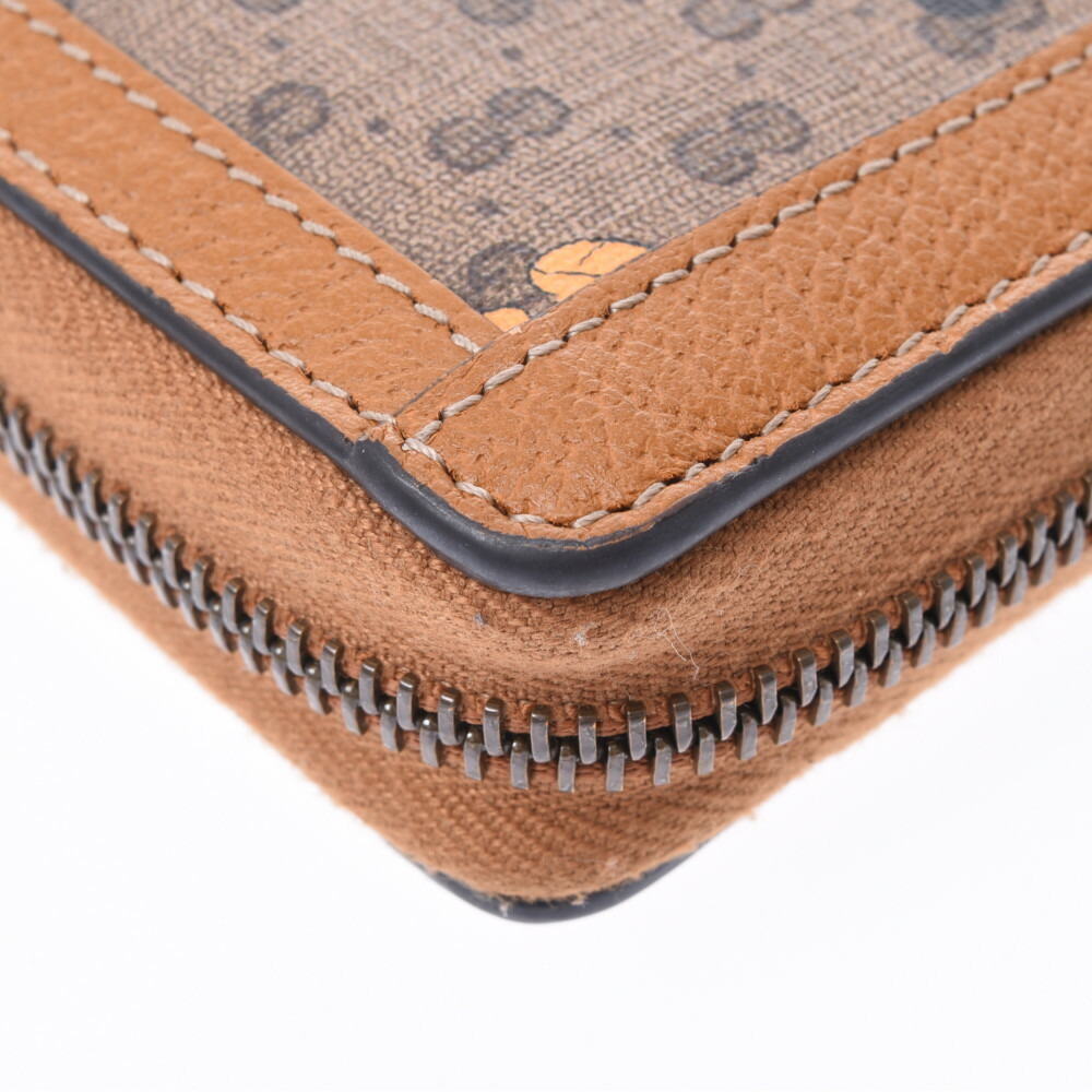 Gucci Mickey Mouse Zip Around Long Wallet Brown Leather - Picture 6 of 12